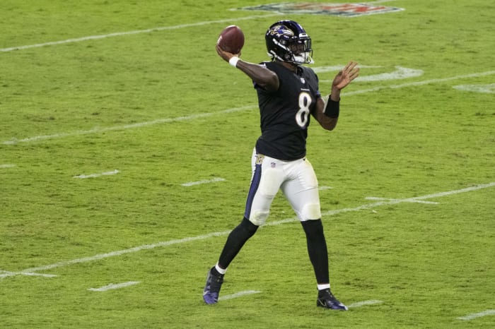 Lamar Jackson MNF KC © Tommy Gilligan-USA TODAY Sports